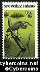 Scott 1921 mint 18c -  Wildlife Habitats - Blue Heron