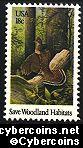 Scott 1924 mint 18c -  Wildlife Habitats - Ruffled Grouse