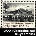Scott 2022 mint 20c -  Architecture - Dulles Airport