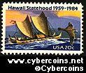 Scott 2080 mint sheet 20c (50) - Hawaii Statehood