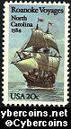 Scott 2093 mint sheet 20c (50) - Roanoke Voyages