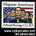 Scott 2103 mint 20c - Hispanic Americans