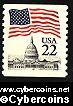 Scott 2115 mint 22c - Flag over Capitol, coil