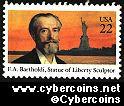 Scott 2147 mint sheet 22c (50) - Frederic Bartholdi