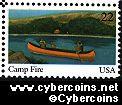 Scott 2163 mint 22c - Youth Year - Camp Fire