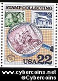 Scott 2200 mint 22c - Stamp Collecting - No. 836 under Magnifier