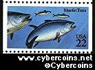 Scott 2208 mint 22c - Fish - Bluefin Tuna