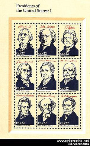 Scott 2216 mint 22c - 1986 Presidents Miniature Sets