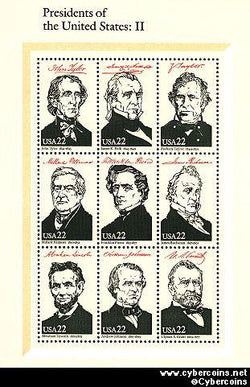 Scott 2217 mint 22c - 1986 Presidents Miniature Sets