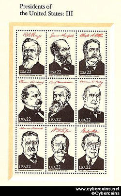 Scott 2218 mint 22c - 1986 Presidents Miniature Sets