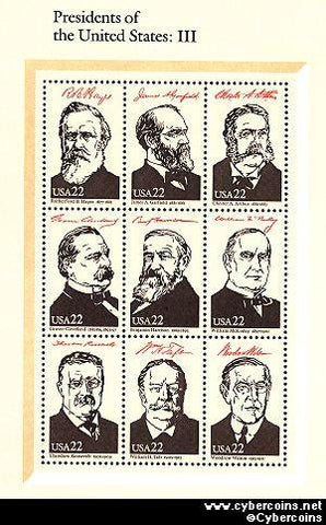 Scott 2218 mint 22c - 1986 Presidents Miniature Sets