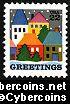 Scott 2245 mint 22c - Village Scene - Greetings