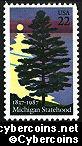 Scott 2246 mint 22c - Michigan Statehood