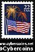 Scott 2276 mint 22c - Flag & Fireworks
