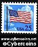Scott 2278 mint 25c - Flag with Clouds (1988)