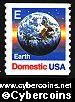 Scott 2279 mint (25)c - "E" Earth coil (1988)