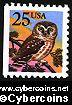 Scott 2285 mint 25c - Owl, blkt single