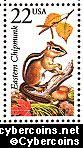 Scott 2297 mint 22c - Eastern Chipmunk