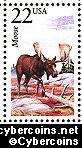 Scott 2298 mint 22c - Moose