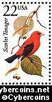 Scott 2306 mint 22c - Scarlet Tanager