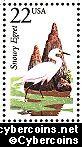 Scott 2321 mint 22c - Snowy Egret
