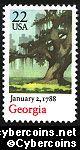 Scott 2339 mint sheet 22c (50) - Georgia Statehood (1988)