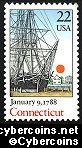 Scott 2340 mint sheet 22c (50) - Connecticut Statehood (1988)