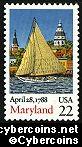 Scott 2342 mint sheet 22c (50) - Maryland Statehood (1988)