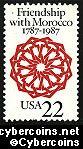 Scott 2349 mint 22c -  Friendship with Morocco