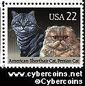 Scott 2375 mint 22c -  Cats - American Shorthair, Persian