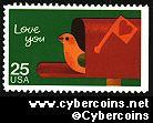 Scott 2398 mint 25c - Love You
