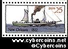 Scott 2407 mint 25c -  Steamboat - "New Orleans, 1812"