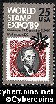 Scott 2410 mint 25c -  World Stamp Expo '89
