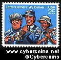 Scott 2420 mint 25c - Letter Carriers: We Deliver!