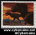 Scott 2422 mint 25c - Prehistoric Animals - Tyrannosaurus Rex