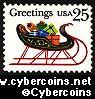 Scott 2428 mint 25c - Sleigh full of Presents