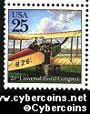 Scott 2436 mint 25c - Classic Mail Delivery - Biplane