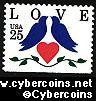 Scott 2441 mint 25c - LOVE, bklt single