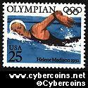 Scott 2500 mint 25c - Olympians - Helene Madison