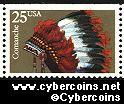Scott 2503 mint 25c - Indian Headress - Comanche