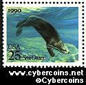 Scott 2510 mint 25c - Sea Creature - Sea Otter