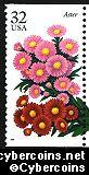 Scott 2993 mint 32c - Fall Garden Flowers - Aster