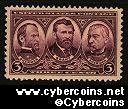 Scott 787 mint  3c - Sherman, Grant and Sheridan