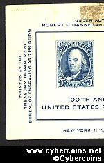 Scott 948a mint  5c - Franklin