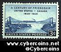 Scott 961 mint sheet 3c (50) - A Century of Friendship US-Canada