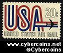 Scott C75 mint 20c - "USA" & Plane