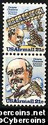 Scott C93-94 mint 21c - Octave Chanute & Planes, 2 attached