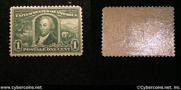 US #323 1 Cent Livingston - Mint - light/