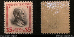 US #834 5 Dollar Coolidge - Mint - NH - Nice!