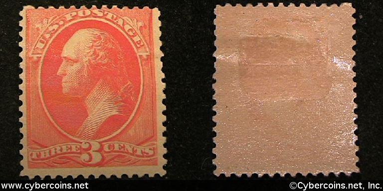 US #214 3 Cent Washington - Mint - slightly off
